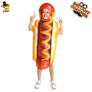 Hotdog Kostīms Bērniem, Lomu Spēles, Funny Pārtikas Zēns Hotdog Cosplay Kostīmu Dzimšanas Dienas Svinības