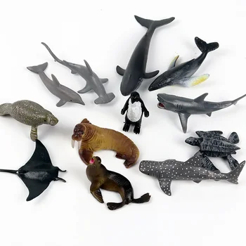 Oenux Mini Okeāna Jūras Haizivs Modeli, Klasiskās Jūras Dzīvi, Dzīvnieku Vaļu Bruņurupucis Darbības Rādītāji PVC Jauki Izglītības Rotaļlieta Bērniem Dāvanu