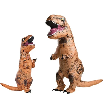 Modes T REXInflatable Dinozauru Kostīmi, T-rex Cosplay Anime Blowup Halloween Kostīms, Sieviešu, Vīriešu, Bērnu, Pieaugušo, Bērni Talismans