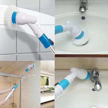 Turbo Skrubis Elektriskās Tīrīšanas Birste, Regulējams Ūdensizturīgs Tīrāku Bezvadu Lādēšanas Tīru Vannas Istabu, Virtuves Tīrīšanas Instrumentu Komplekts