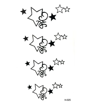 10pcs Gudrs Zvaigžņu Ūdensnecaurlaidīgus Pagaidu Tetovējumu Uzlīmes Drosme, Bailes, Sirds Dizaina harajuku Piedurknēm Tetovējumu Uzlīmes ķermeņa Uzlīmes