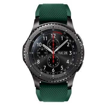 Jaunu 22mm Silikona Sporta Watchband Samsung Rīku S3 Galaxy 46mm Smartwatch Siksnu Huami Amazfit Stratos Pace 2 2s Aproce
