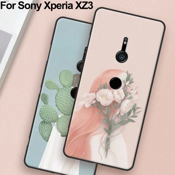 Sony Xperia XZ3 Gadījumā coque Literāro stilu mīksto telefonu Gadījumā Sony Xperia XZ 3 X Z3 Vāks Sony H9493 Aizsardzības Apvalks