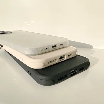 Luksusa Matēts Caurspīdīgs Tālrunis Lietā Par iPhone 11 Pro XS Max 12 Mini X XR 8 7 Plus SE 