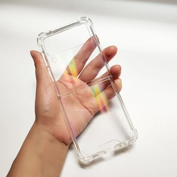 Ir 2021. Aurora Slīpumu, Akrila Case For Samsung Galaxy Z Flip 3 Izturīgs pret Skrāpējumiem tīrtoņa Krāsu Vāks Zflip3 5G Gadījumā Telefona Apvalks