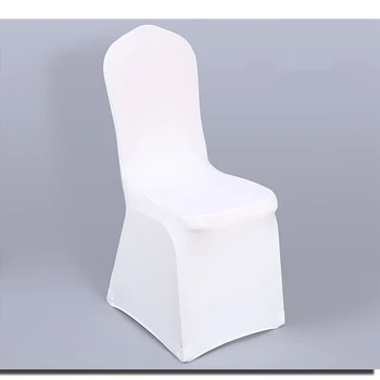 1PC Ķīna Lēti Universālā All Inclusive Stretch Likra Balts Krēsls Segtu Spandex Kāzu, Banketu Puses Notikumiem Krēsla Pārsegs