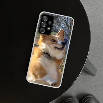 Gudrs jauki Corgi suņiem, dzīvnieku Telefonu Gadījumā Vāciņš Samsung Galaxy A52 A72 A51 A71 A31 A32 A41 A12 A22 A02S A11 A21 M21 M31 F52 F