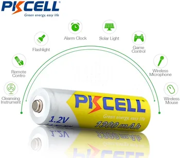 20pcs PKCELL AA 1300mAh akumulators 1.2 V aa Uzlādējamas Baterijas 2A NI-MH baterijas, vairāk nekā 1000circle Mp3 Digitālās Fotokameras
