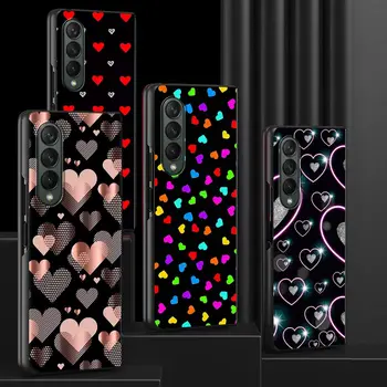 Gudrs Mīlestības Sirds Lieta Samsung Galaxy Z Fold3 Mobilo Telefonu Mājokļu Luksusa Grūti PC Segtu Z Reizes 3 Black Modes Capa