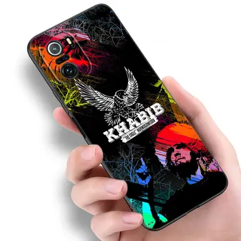 Khabib Nurmagomedov Phone Gadījumā Xiaomi Mi Redmi POCO X3 NFC GT F3 M3 10T 11T 7 7A K20 K40 Pro 11es A2 11 Lite CiVi Melns Segt