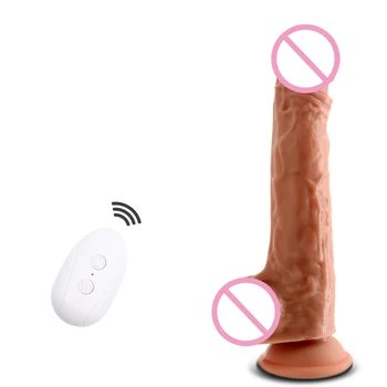 Tālvadības pults Thrusting Dildo Vibrators Ar 8 Režīmiem Reāli G-spot Klitora Stimulators Spēcīgu piesūcekni Dzimumlocekļa Seksa Rotaļlieta, paredzēta Sievietēm
