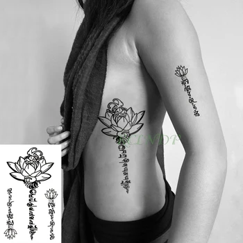 Ūdensnecaurlaidīgus Pagaidu Tetovējumu Uzlīmes lotosa ziedu totem henna tatto uzlīmes flash tetovējums, Mandala viltus tetovējumiem meitene sievietēm