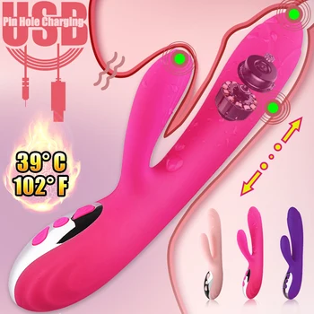 G Spot Trušu Vibrators, Dildo Orgasma Pieaugušo Rotaļlietas USB Uzlādes Spēcīgs Masturbācija Seksa Rotaļlieta Sievietēm Ūdensizturīgs Seksa produkta