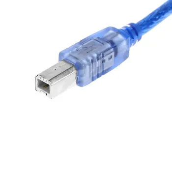 CPDD ātrgaitas Caurspīdīga Zila USB 2.0 Printera Kabeļa Tips Vīriešu B Tipa Vīriešu Dual Aizsargs par 0,3 m, 1m, 1.5 m,