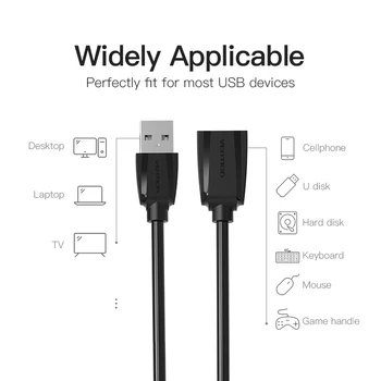 USB Pagarinājuma Kabelis USB 3.0 Kabeli, lai Smart TV PS4 vai Xbox Vienu SSD USB3.0 2.0, lai Paplašinātājs Datu Vads Mini USB pagarinātāja Vads 2m, 5m