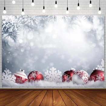 Avezano Priecīgus Ziemassvētkus Koku Fona Ziemas Dāvanu Fotogrāfijas Fona Studio Spīdīgu Bokeh Sniegpārsliņas Dekoru Photozone Photocall
