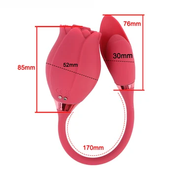 10+10 Režīmi Rožu G Spot Klitora Stimulators Krūšu galu Zīdējs Licking Nepieredzējis Vibrators Seksa Rotaļlietas Sievietēm Dual Motori Sexy