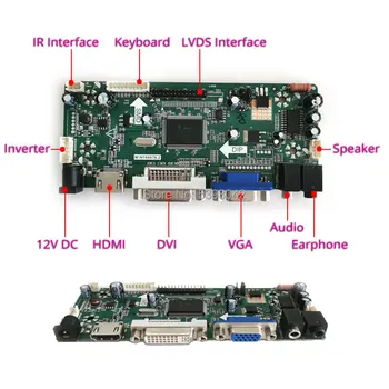 M. NT68676 DIY komplektu, VGA+DVI LCD paneļa kontrolieris diska valdes 1024*768 2CCFL LVDS 20-Pin Fit LM150X06/LM150X07/LM150X08 ekrāns