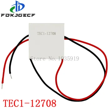 TEC1-12708 DC 12V 8A TEC Termoelektriskos Vēsāks Peltier TEC1 12708 40*40mm Peltier Elemente Modulis Heatsink Dzesēšanas Plāksne