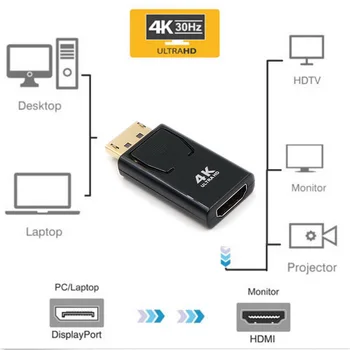 Kebidu 4K Ultra HD Displeja Ports, DP, HDMI-saderīgam Vīrietis Sieviete Adapteris Converter Video, Audio Savienotājs, Digitālā Piederumi