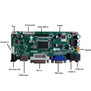 Komplekts Ekrāna LM200WD3 TL 30pin Kontrolieris Valdes Displejs Audio Panelis 1600x900 HDMI+DVI+VGA M. NT68676 LCD LED LVDS 20