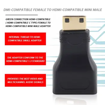 HDMI saderīgs AR Mini HDMI-saderīgam Pārveidotāja Adapteris Adapteris V1.4 Ethernet 1080P 3D & Blue Ray Sieviešu Vīriešu