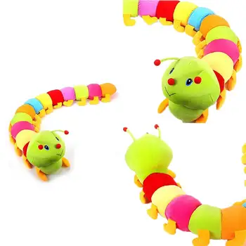 Daudzkrāsains, Mīkstu Kokvilnas Inchworm Caterpillar Rotaļlietas Bērniem, Bērnu Lelle Dzimšanas Dienas Dāvana