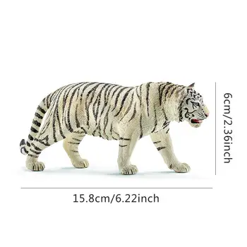 15.8 cm 6.2 collu White Tiger Attēls PVC Skaitļi 14731 Savvaļas Dzīvnieku Izglītības Radījums Mājas Apdare