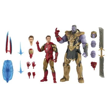 Marvel Leģendas SĀGA Infinity Avengers Endgame Dzelzs Vīrs Zīmes LXXXV MK85 & Thanos Kaujas bojājumu 6