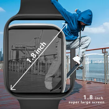 Ir 2021. Finow DW98 Smartwatch 1.8 collu HD Ekrāns, Bezvadu Maksas 44mm relogio svb Smart Skatīties Vīrieši reloj inteligente PK FK88 Pro W46