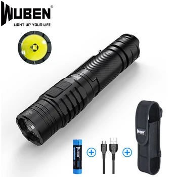 WUBEN TO40R Taktiskās LED Lukturīti 1200 Lumens USB Lādējamu IPX8 Ūdensizturīgs ar 18650 Li-Baterija