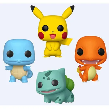 Funko Spēles Pokemon Iet Pikachu 353# Bulbasaur 453# Charmander 455# SQUIRTLE 504# Skaitļi Rotaļlietas Vinila Lelle Kolekcijas Modeļi Rotaļlietas