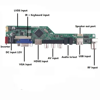 Komplekts LTN141W1-L06/L03/L08/L09/L05/L04 Kontrolieris Valdes 1280x800 AV TV pulti Audio USB Displeja Panelis, HDMI-saderīgam VGA LED