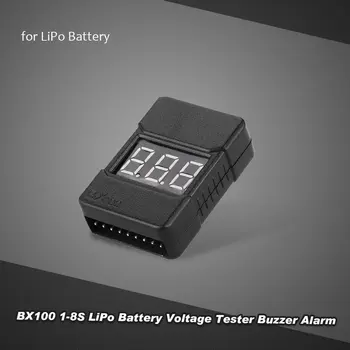 BX100 1-8S Lipo Akumulatora Sprieguma Testeris/ Zemsprieguma Svilpe Signalizācija/ Akumulatora Spriegums Pārbaudītājs ar Dual Skaļruņi