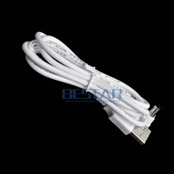 Balts DC Elkoņa Strāvas kabeli Pievienojiet USB DC 5.5*2.1 5.5*2.1 mm 5.5 mm x 2.1 mm, 5.5x2.1mm Jack taisnā Leņķī L formas uzlādes Kabelis, 1M