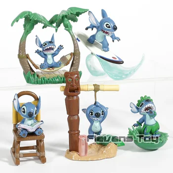 Lilo & Stitch Gudrs Rīcības Attēls Rotaļlietu Darbvirsmas Lelle Bērniem Dāvanu Brinquedos 5 gab.