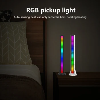 5W 3D Auto Skaņas Kontroles Gaismas RGB Balss Aktivizēta Mūzikas Ritmu Apkārtējās Gaismas ar LED Auto Mājās Apdare Lampas