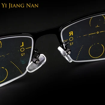 Lasīšana un Braukšana Verifocal Brilles Vīriešiem Pakāpeniski Brilles Atstarojošs Recepšu Brilles Multifokāla Objektīvs