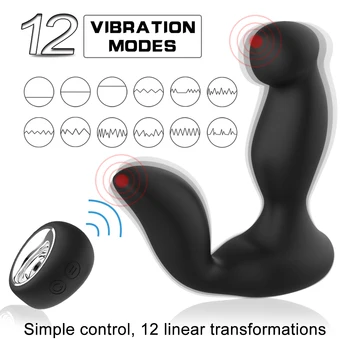 12 Ātrumu Bezvadu Tālvadības Prostatas Massager G Spot Vibrators, Dildo Klitora Stimulators Vibrators Seksa Rotaļlietas Masturbator Sievietēm Vīriešiem