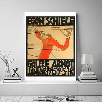 Egon Schiele Plakātu Mākslas Galerija, Izstāde Drukāt Anotācija Plakātu Audekla Apgleznošana Sienu, Mākslas Attēlus Viesistaba, Mājas Dekoru