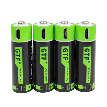 GTF JAUNU 1,5 V USB AA Baterijas 1800mwh 1200mah jaudu li-polymer Micro USB kabelis, lādētājs atkārtoti uzlādējams akumulators