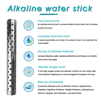 Sārmainu pH Ūdens Filtrs Stick Portatīvo Ūdeņraža Minerālu Gultām Turmalīna ORP Akmeņi EGLE akmeņi Negatīvo Jonu Akmeņiem