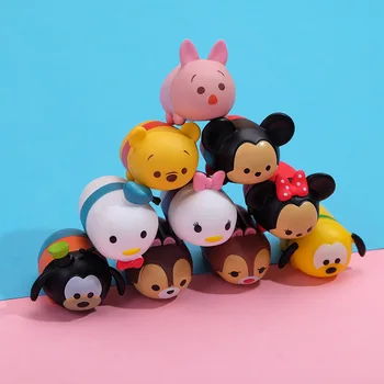 Disney Tsum Tsum 10Pcs/Daudz 3.8 Cm Donald Mickey Vinnijs Pīļu Rotaļlietas Cute Lelle Elf Peldvietu Lelle Brinquedo Par Chirldren Dāvanu Juguetes