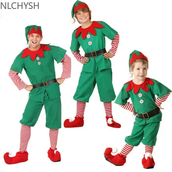 2022 zaļo Elfu Meitenes ziemassvētku Kostīms Festivāls Santa klaus Meitenēm Jauno Gadu chilren apģērbu Masku Ziemassvētki Puse Kleita