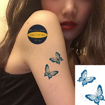 Sulu, Tatto Uzlīmes, Minimālisma Taureņu Krusts Mēness-Saules Body Art Tintes Zils Ūdensnecaurlaidīgus Pagaidu Viltus Tetovējums Bērniem, Sievietēm Meitene