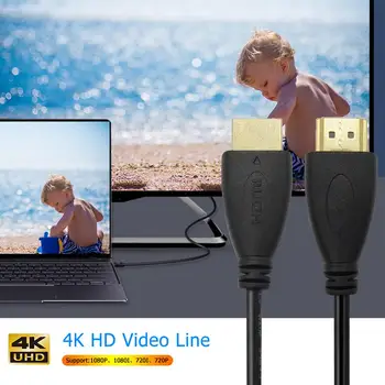 Ultra Slim High Speed HDMI-saderīgam Kabelis ar Ethernet 4Kx2K 3D, Audio Return Video Kabeli, lai HDTV Apple TV Uguns TV utt