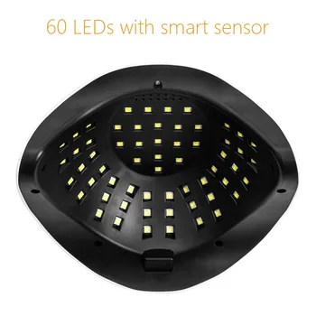 Portatīvās UV LED Nagu Lampu ar Touch Kontroli Nagu Žāvētājs 60 Led Ātrā Gēla Nagu pulēšana Žāvētājs Spēcīgu Nagu Lampa Pedikīrs Fēns