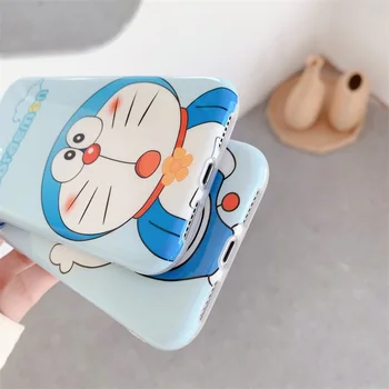 Japānas Anime Doraemon Tālrunis Lietā Par IPhone 11 12 Pro Xs Max XR X 6 7 8 Plus SE2 Cute Karikatūra IMD Mīksta Silikona INS Segtu Coque