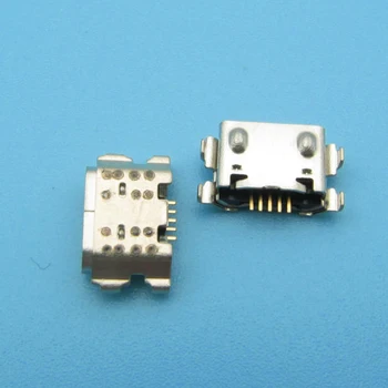 100gab Micro USB 5Pin Jack Savienotājs ligzda Datu uzlādes ostas asti kontaktdakšu Samsung Galaxy A01 A015 A015F/DS Mini USB Ligzdu