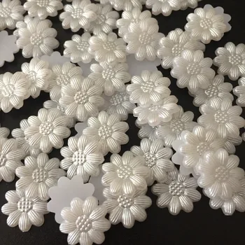 100gab White Pearl Sveķu Daisy Ziedu Flatbacks Izrotājumu DIY Tālrunis Ziemassvētku Rotājumi Scrapbooking Amatniecība 12mm